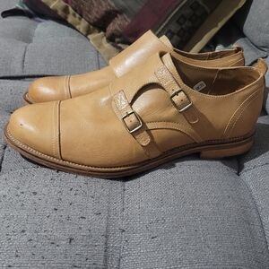 Classic Tan Double Monk Strap Oxfords